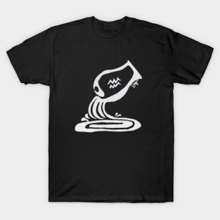 Zodiac - Aquarius (neg image) T-Shirt